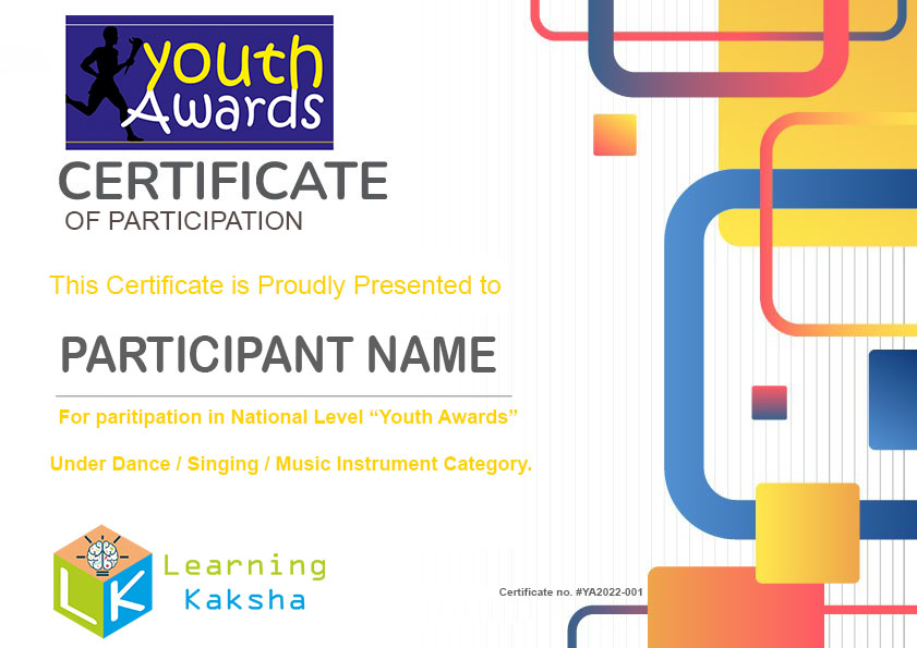 Youth Award Participation certificate
